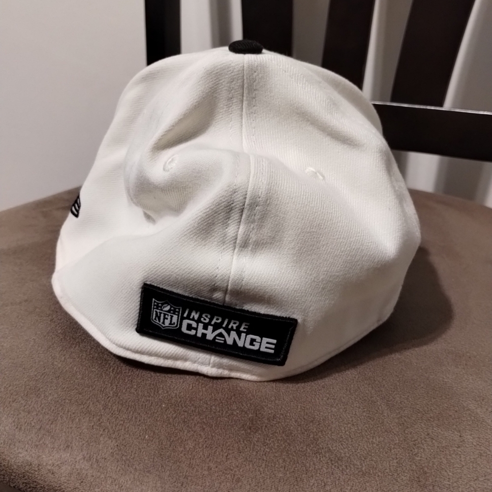 M / L New England Patriots New Era 3930 Flex Hat INSPIRE CHANGE Freedom Black - Picture 4 of 7